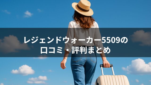 レジェンドウォーカー　スーツケース　5509　口コミ　評判　まとめ